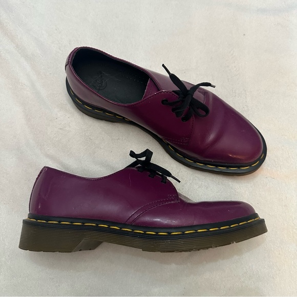 Dr. Martens Women's Purple Leather Oxford Shoes Size 9 - Picture 3 of 10